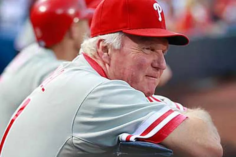 Charlie Manuel became the Phillies' all-time leader in wins as a manager Wednesday night. (John Bazemore/AP)