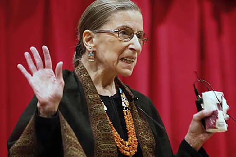 "You will not be listened to if you don’t listen to others," Supreme Court Justice Ruth Bader Ginsburg told an audience in Ohio recently. (Kiichiro Sato/AP)
