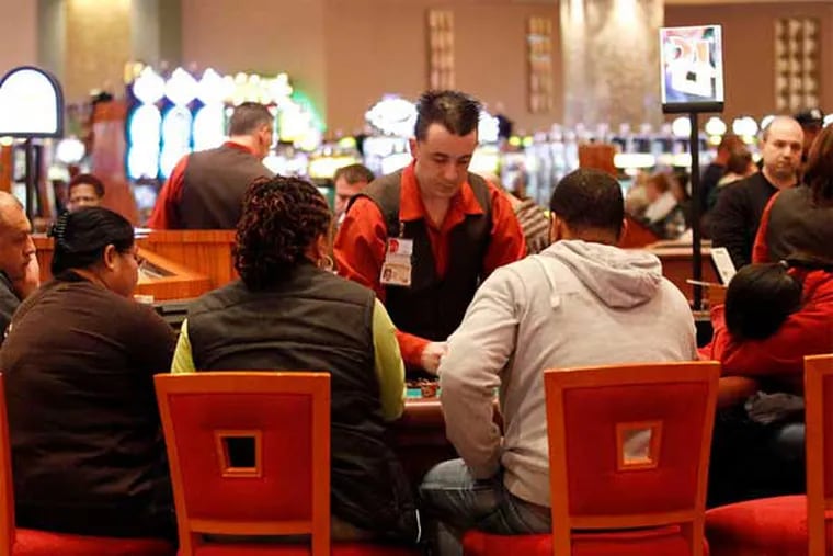 Gamblers at the Parx Casino in Bensalem. "Demand exceeds supply here," one analyst said of the market for casino gambling in Pennsylvania. (Yong Kim / Staff Photographer)