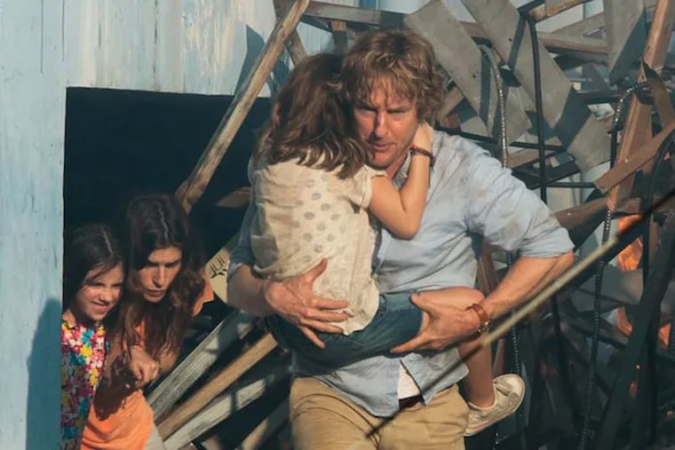 In &quot;No Escape,&quot; Owen Wilson and Lake Bell are parents trying to save their kids in a bloody coup.  (Photo: Roland Neveu / The Weinstein Co.)