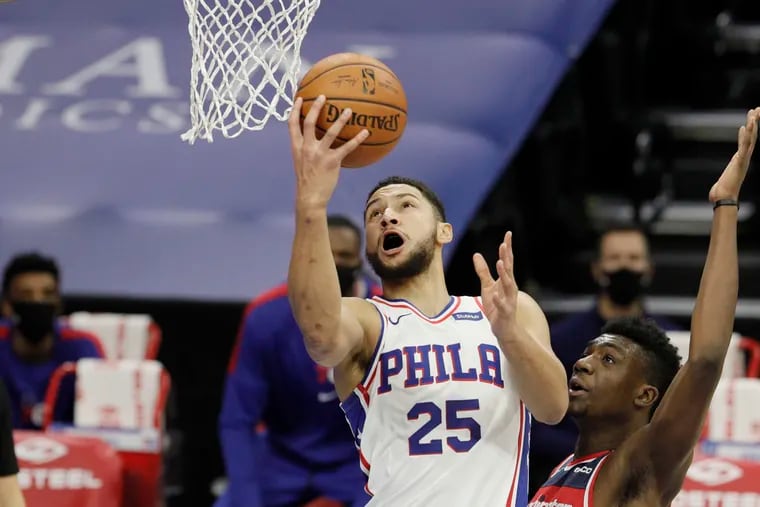 Ben Simmons is out with left knee swelling.