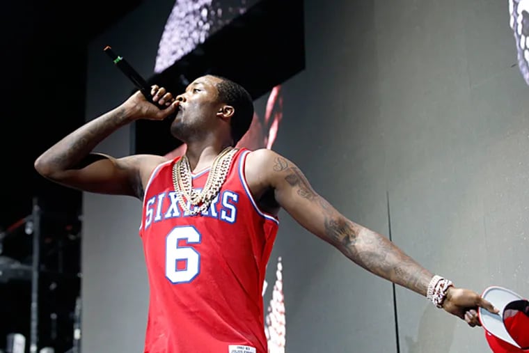 Hip-hop recording artist Meek Mill performs at the Susquehanna Bank Center in Camden, New Jersey on Thursday, August 6, 2015. (Photo: YONG KIM/ Inquirer Staff)