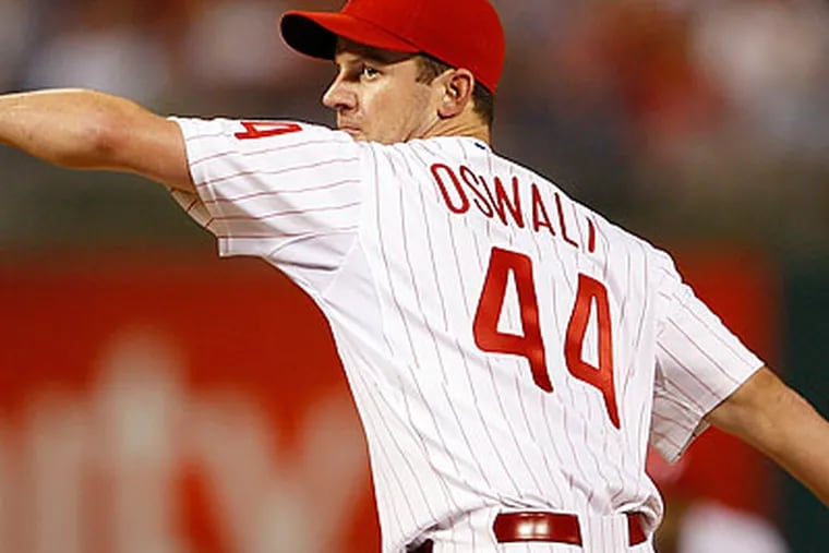 Roy Oswalt was dominant in the Phillies' win over the Dodgers. (Yong Kim/Staff Photographer)