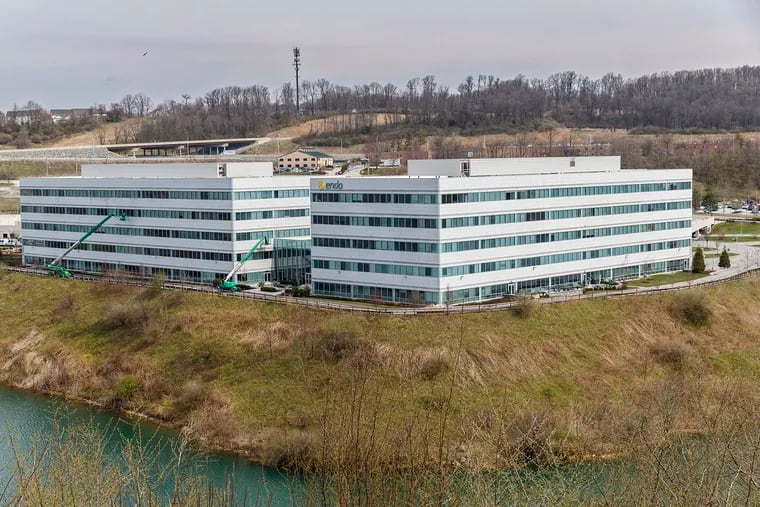 Endo Pharmaceutical’s (Endo International) Malvern headquarters on Atwater Drive.