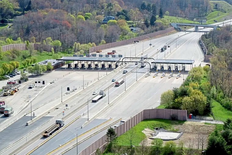 The Warrendale Toll Plaza on the Pennsylvania Turnpike photographed on April 22, 2021.