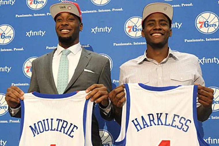The 76ers drafted Maurice Harkles 15th-overall, and traded for 27th overall selection Arnett Moultrie. (Clem Murray/Staff Photographer)