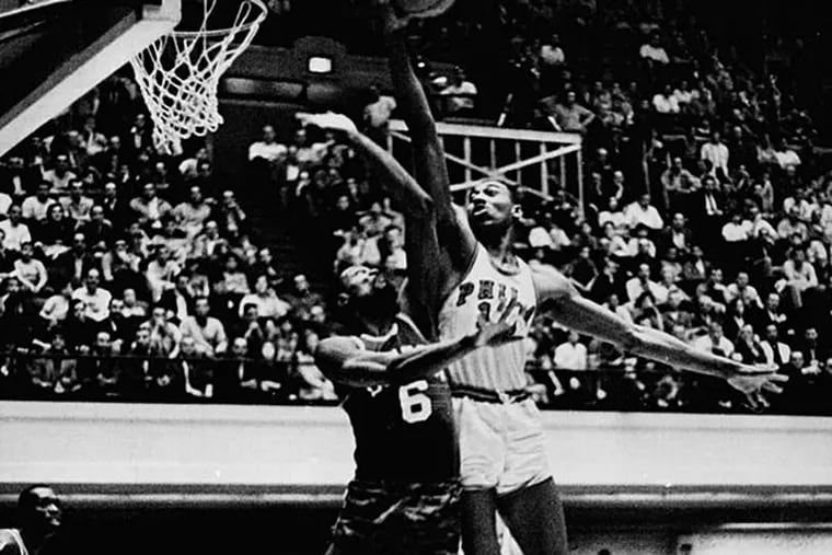 Wilt Chamberlain (right) led the Warriors against Bill Russell's Celtics, and then the Philly team to San Francisco. (File Photograph)