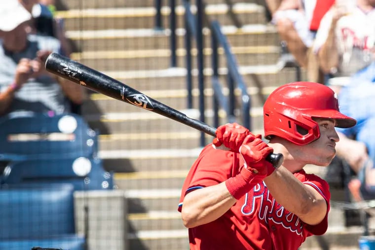 Adam Haseley was competing for a platoon role in center field for the Phillies.