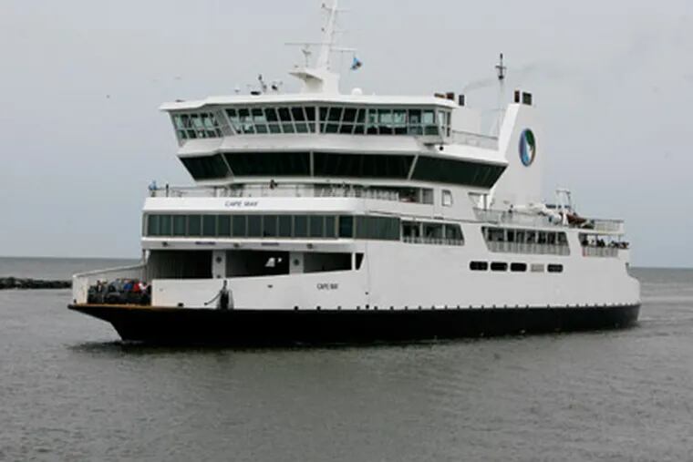 The Cape May-Lewes Ferry is shown coming in to dock. (Charles Fox / Staff Photographer)