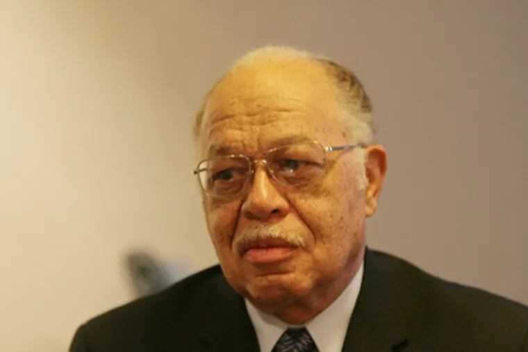 A file photo of Kermit Gosnell, who is charged with murder related to his work at his abortion clinic in West Philadelphia.  He asked a judge Friday for a public defender and said he was destitute.  The judge did not grant the request.  (Yong Kim / Staff Photographer)