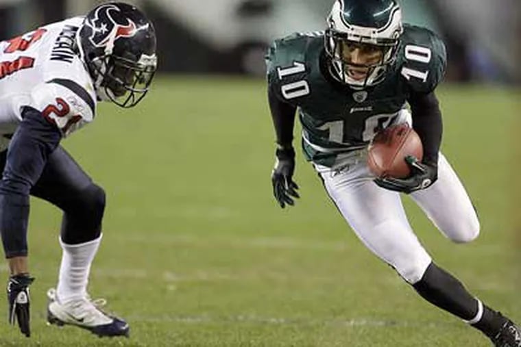 DeSean Jackson and the Eagles grabbed a 34-24 win over the Texans Thursday night. (Yong Kim / Staff Photographer)