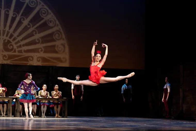 Nayara Lopes and Artists of Philadelphia Ballet in “Carmen,” choreography by Angel Corella.