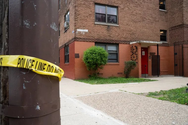 Police tape at the scene of a fatal shooting in Northern Liberties early Thursday.