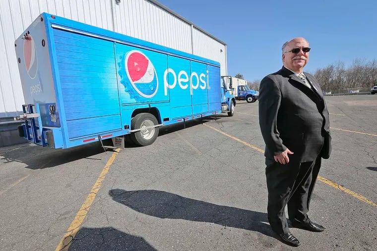 Daniel Grace, head of Teamsters Local 830, at the Pepsi Cola bottling plant.