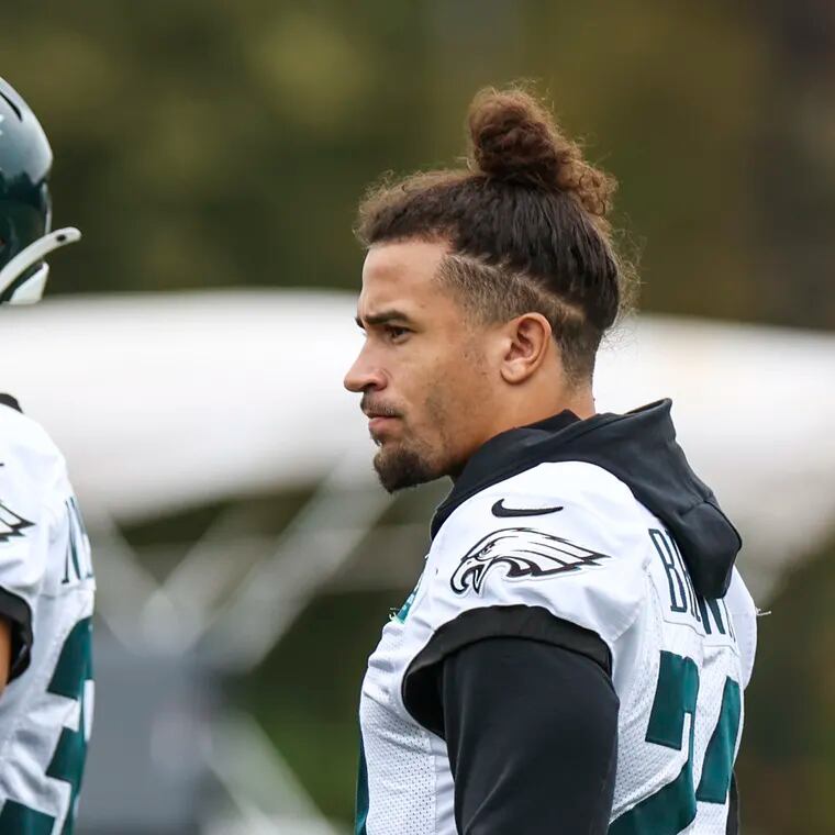 Eagles safety Sydney Brown will miss Sunday's game against the Washington Commanders.