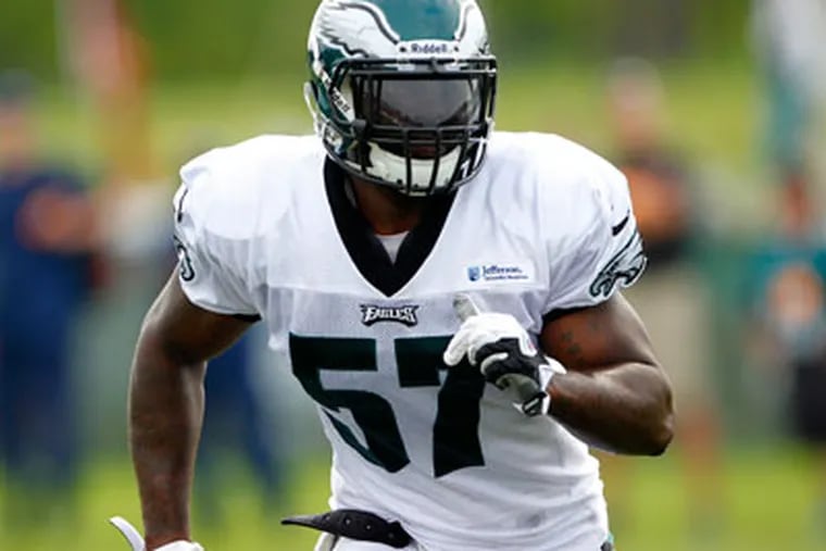 Eagles linebacker Keenan Clayton figures to be on the bubble to make the roster. (Rich Schultz/AP)