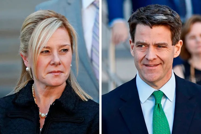 Bridget Kelly, left, and Bill Baroni leaving federal court in March 2017.