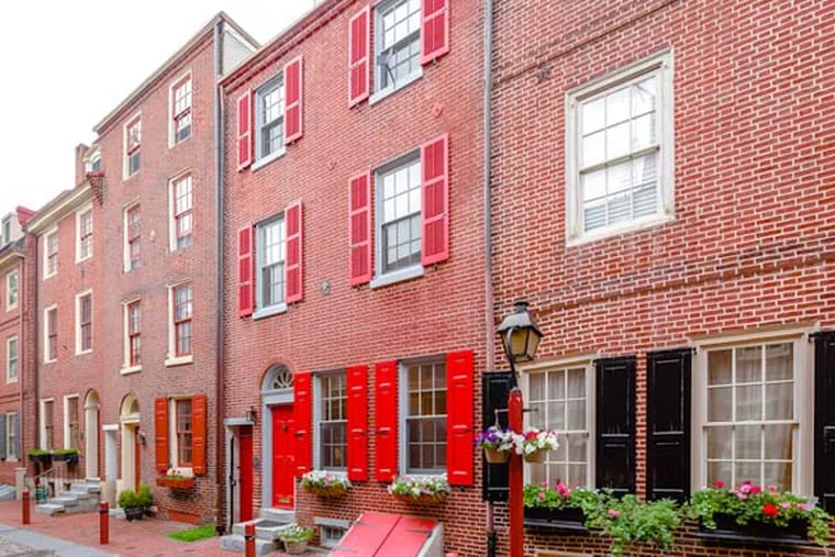 This row home on the historic Elfreth's Alley is on the market for $795,000.