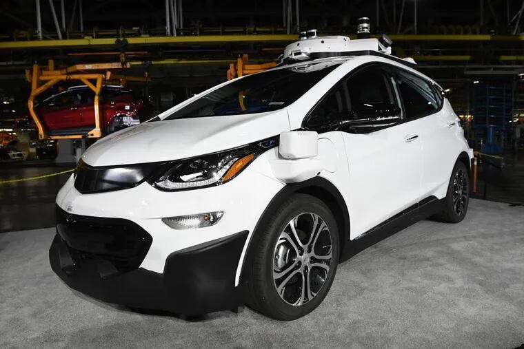 General Motors says driverless, robotic Chevy Bolts will appear on American streets in 2019.