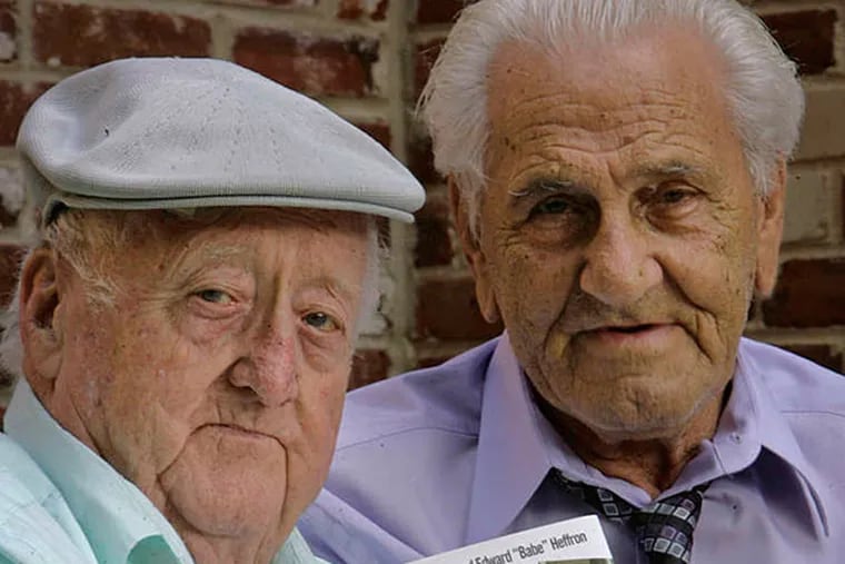 Edward 'Babe' Heffron (left), who died Sunday, with longtime friend and co-author William 'Wild Bill' Guarnere in 2007. (Associated Press)