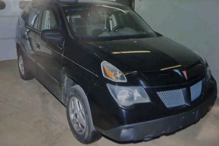 Police say Diane Corado was attacked and driven away in this car on Dec. 19. The car was found in New Jersey but she is missing and police are seeking the public's help.