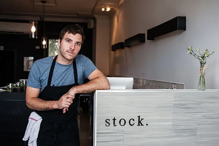 Tyler Akin, a former sous chef at Zahav, has opened Stock, a small pho restaurant in Fishtown. June 26, 2014, Philadelphia, Pennsylvania. ( MATTHEW HALL / Staff Photographer )