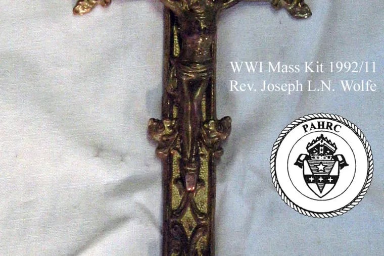 The cross from Lt. Joseph Wolfe's Mass kit.