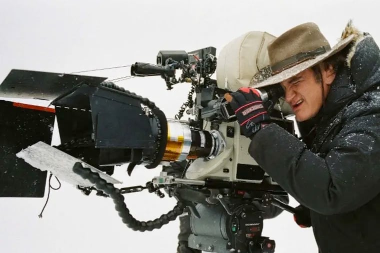 Director Quentin Tarantino on location in Colorado during filming of &quot;The Hateful Eight.&quot; The 100-theater 70mm opening week required refurbished projectors.