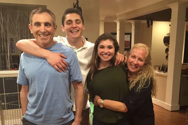 Barry Goldsmith with son Jacob, daughter Jordan and wife Paula. He was shocked to discover that his symptoms were caused by a potentially fatal problem that had been germinating for years.