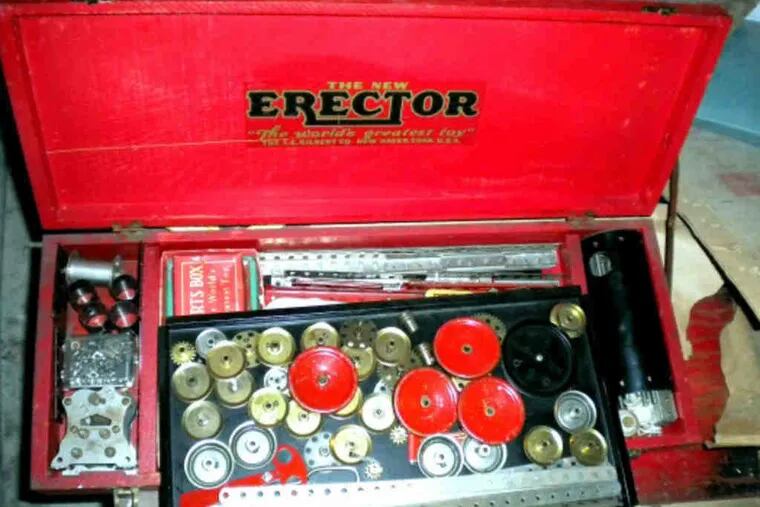 One of the A.C. Gilbert Co. Erector sets to be offered for sale by Ron Gilligan Auctioneering in Hollidaysburg, Pa. The auctioneers estimate prices may range between $50 and $500.