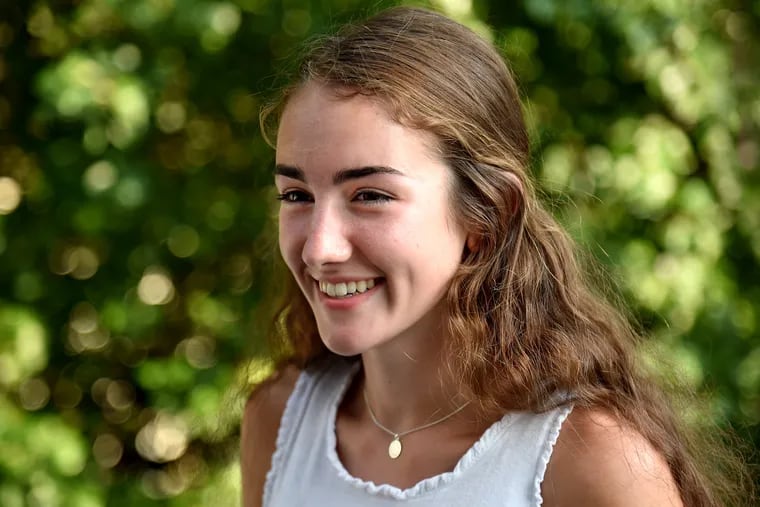 Katherine Commale, 17, at her Downingtown home June 26, 2018, She started raising money for mosquito nets to prevent malaria when she was 7 years old and recently returned from a trip to Taiwan where she gave a TED-type talk and met the president. TOM GRALISH / Staff Photographer