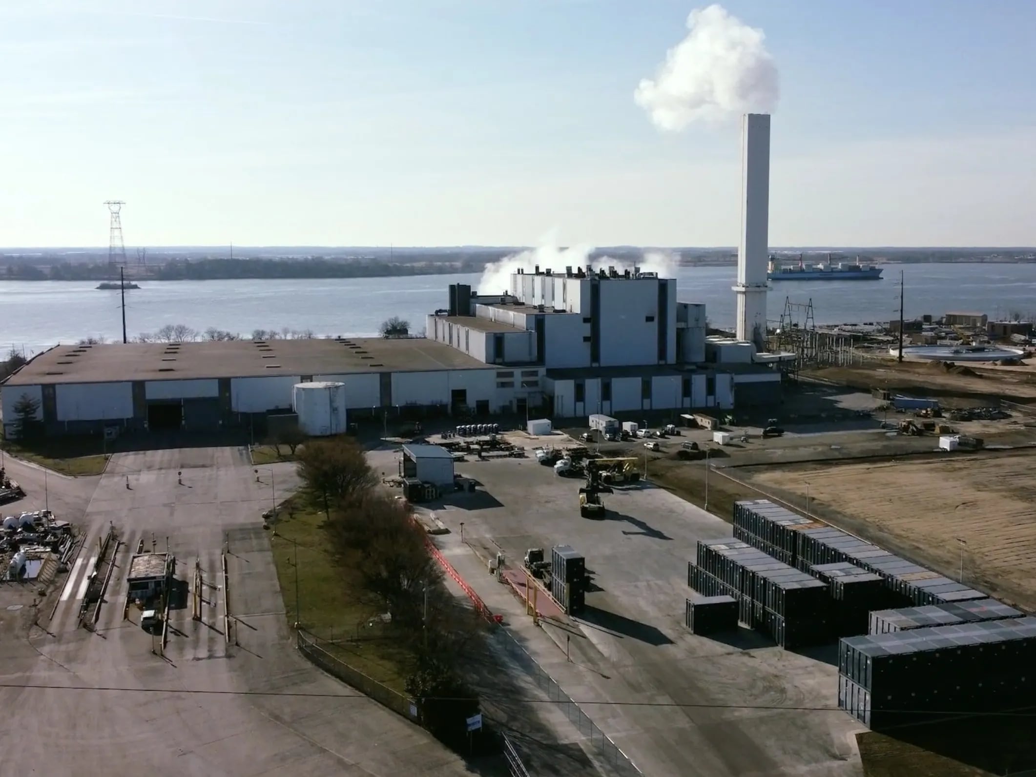 A still from the short documentary film "Trash & Burn," about the trash incinerator plant in Chester. The plant burns 3,500 tons of trash per day and is the largest of its kind in the country.