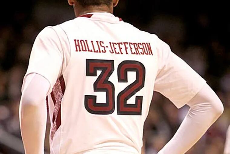 When he played in the Chester Upland School District, Rahlir Hollis-Jefferson's jersey just said "Jefferson." (Charles Fox/Staff Photographer)