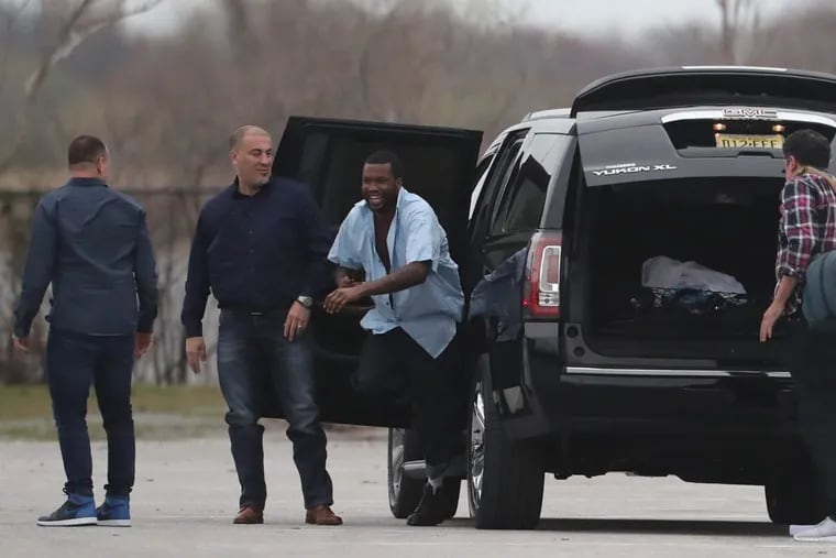 Meek Mill is released from State Correctional Institution Chester April 24, 2018.