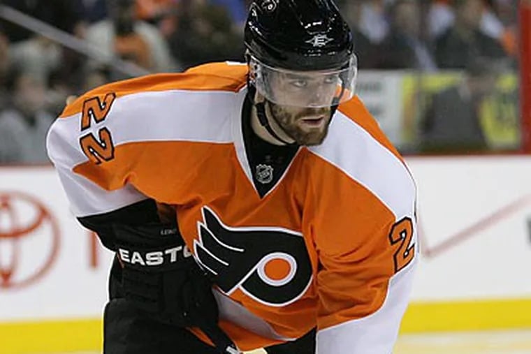 Ville Leino is tied for third on the Flyers with 17 points. (Yong Kim/Staff Photographer)