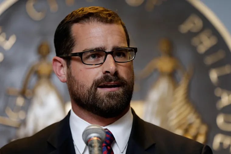 State Rep. Brian Sims D-Philadelphia speaks before Mayor Michael Nutter signs legislation that broadens equality protections for lesbian, gay, bisexual, and transgender people living and working in the city, Thursday, May 9, 2013, in Philadelphia. (AP Photo/Matt Rourke)