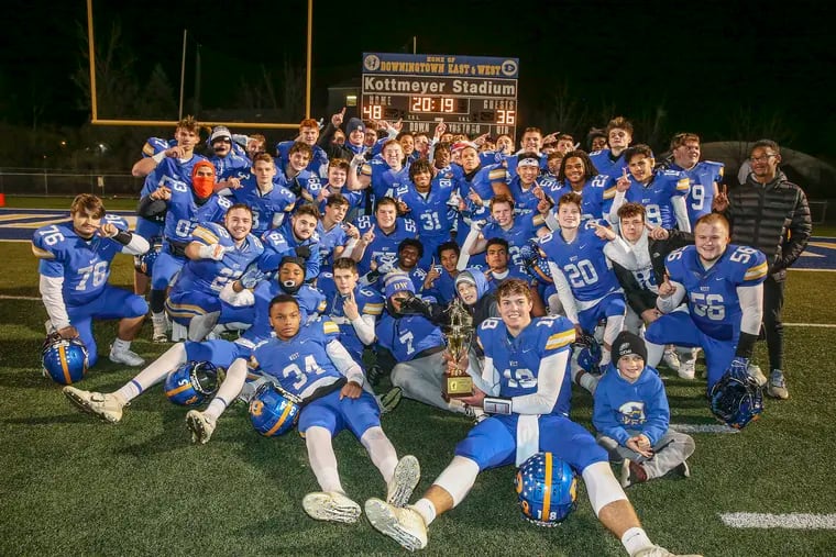 Downingtown West won the District 1, Class 6A football title last season with a victory over Coatesville on Nov. 22, 2019.