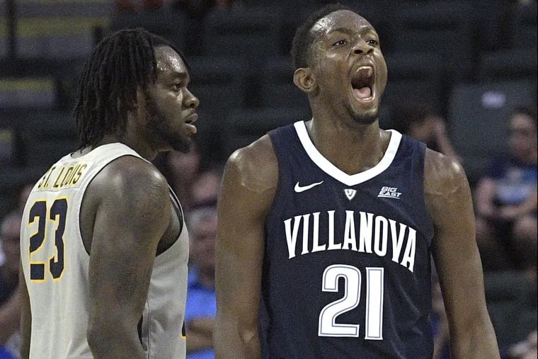 Villanova forward Dhamir Cosby-Roundtree (21) during the Wildcats' Thanksgiving win over Canisius.