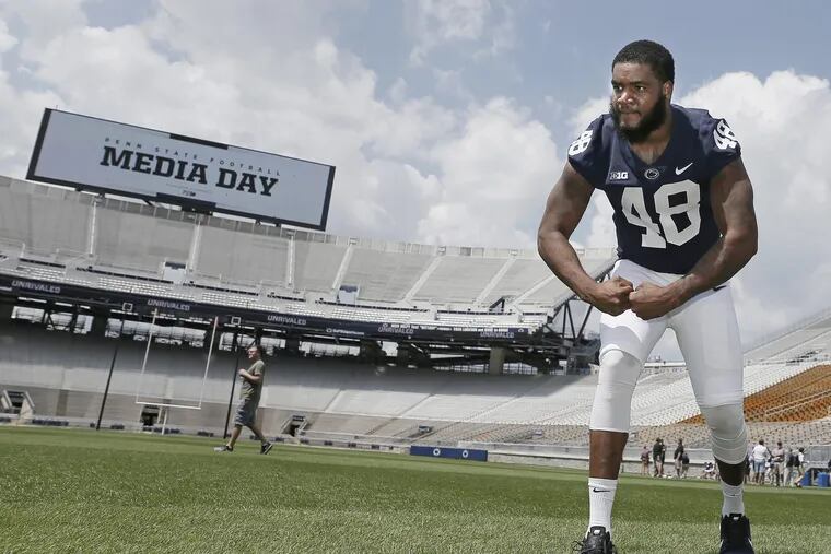 Penn State football player Shareef Miller during media day on Aug. 4.