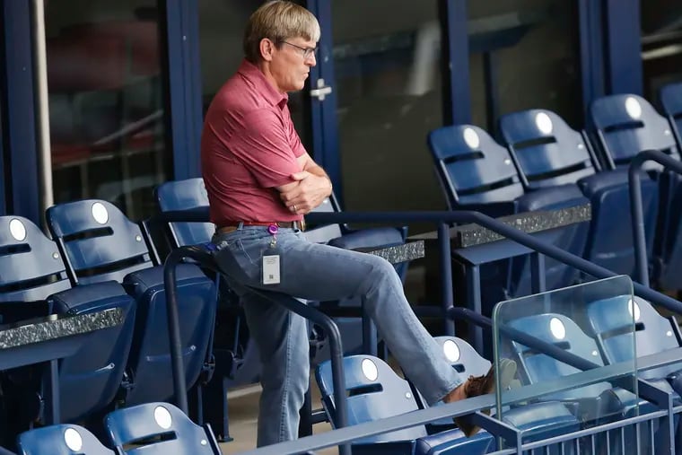 Phillies managing partner John Middleton watches a game at Citizens Bank Park during his team's highly disappointing 2020 season.