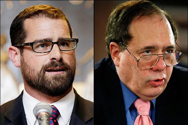 Rep. Brian Sims (left) claims that Rep. Mark Cohen gets lost and speaks to plants in the state Capitol. Cohen, though, described his mental health as 'excellent' and suggested that Sims was having a 'meltdown.' (File photos)