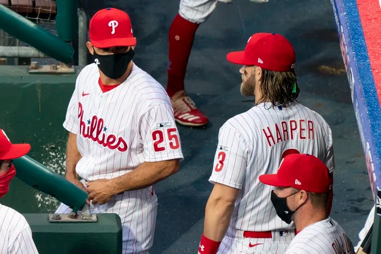Phillies manager Joe Girardi won his 1,000th career game Wednesday night and received a congratulatory speech from Bryce Harper in the clubhouse.