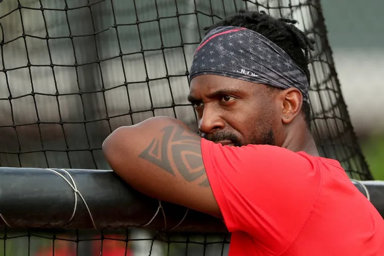 Phillies left fielder Andrew McCutchen is trying to make it back after having major knee surgery last June.