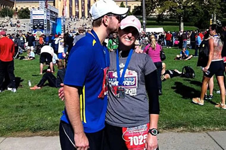 Joseph Jesiolowski and Jessica Bisignano. He proposed to her in January 2011, &quot;in the middle of a run&quot; along the Schuylkill.