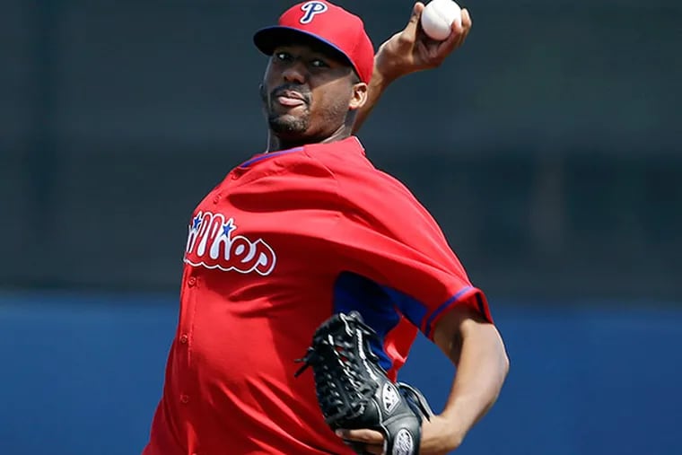 Philadelphia Phillies pitcher Roberto Hernandez. (AP Photo/Steven Senne)
