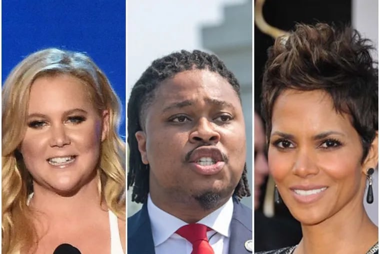 Actresses Amy Schumer and Halle Berry are two of several celebrities who have backed state Rep. Malcolm Kenyatta's Senate campaign.
