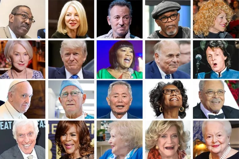 These Philadelphia and national celebrities are 65 and older.  We’ll share their names and ages below.