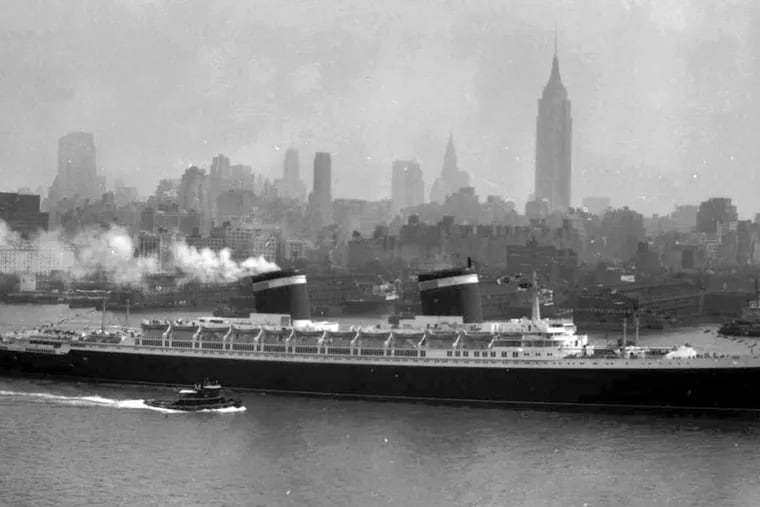 The SS United States in New York on July 3, 1952, beginning its record trans-Atlantic maiden voyage. Luxury line operator Crystal Cruises believes it could sail again.