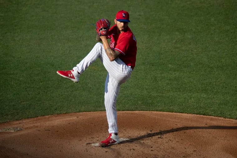 Phillies righthander Vince Velasquez will pitch his team's final exhibition game Monday night against the Yankees in New York.