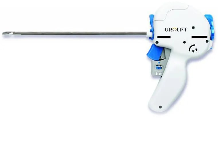 UroLift Delivery Device, which is used to deliver the implants used during a prostate procedure to reopen the urethra. Its maker, Teleflex, saw a big rise in its stock last year.